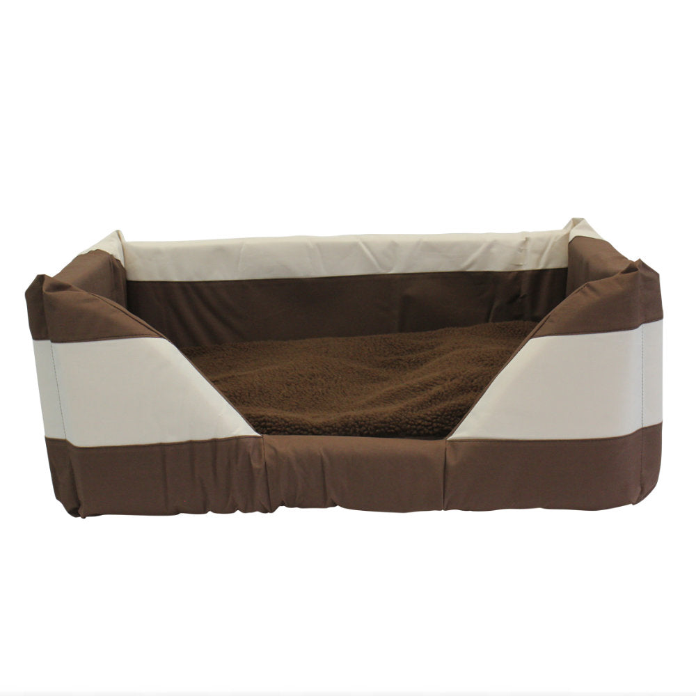 Walled Dog Bed in Brown
