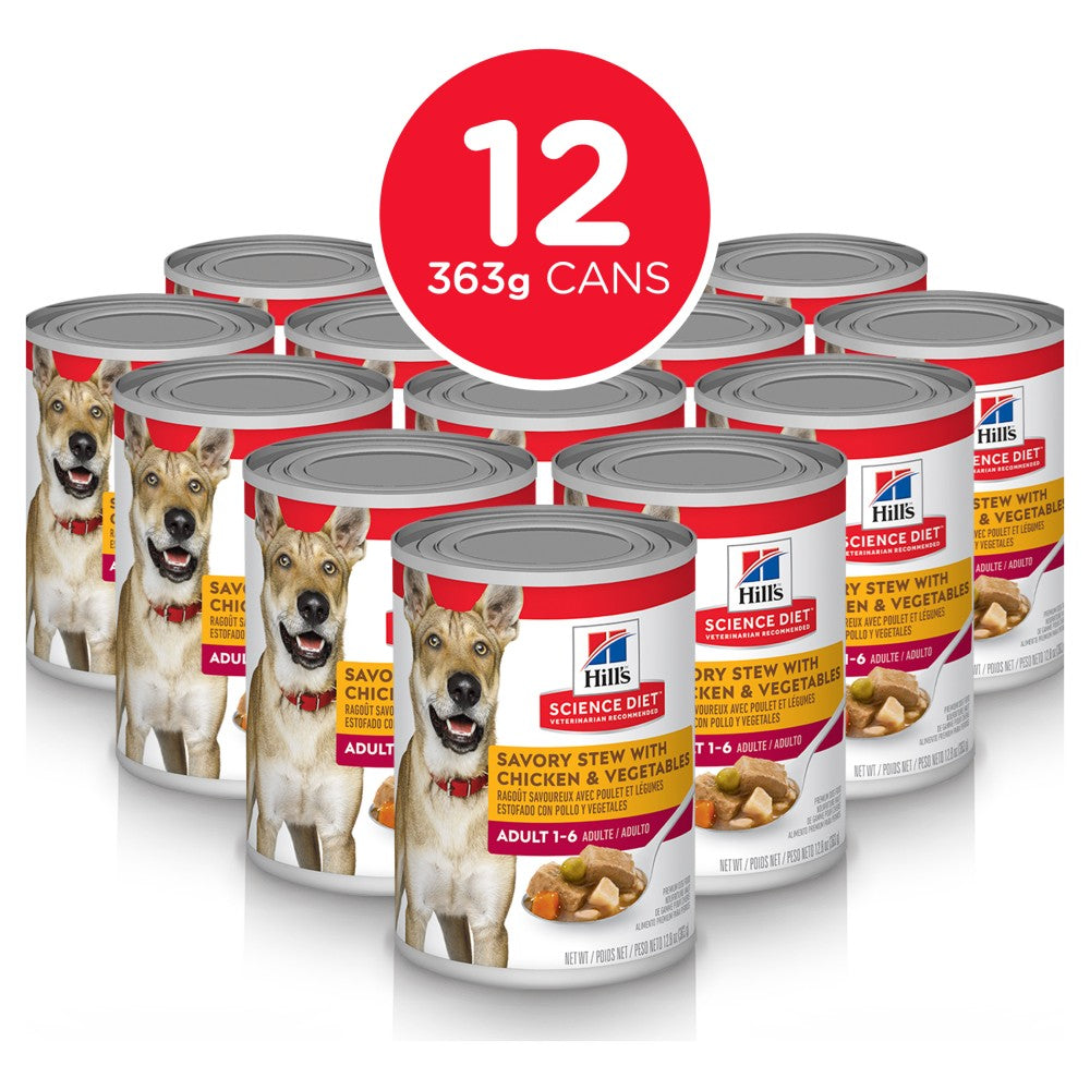 Hills Science Diet Adult Savory Stew Chicken and Vegetable Canned...