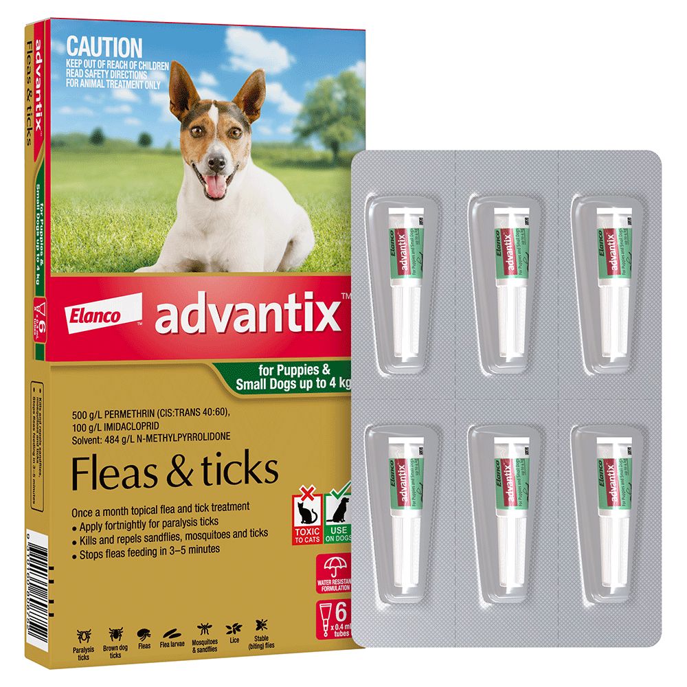Advantix Puppies and Small Under 4kg Green