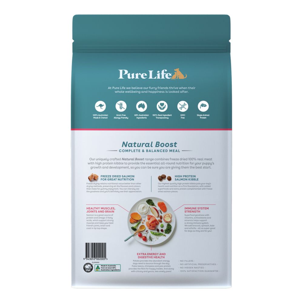PureLife Natural Boost Puppy Salmon Freeze Dried Dog Food