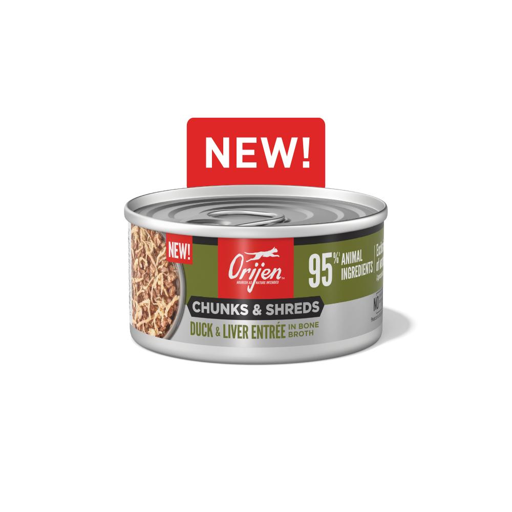 Orijen Chunks and Shreds Duck & Liver Adult Wet Cat Food