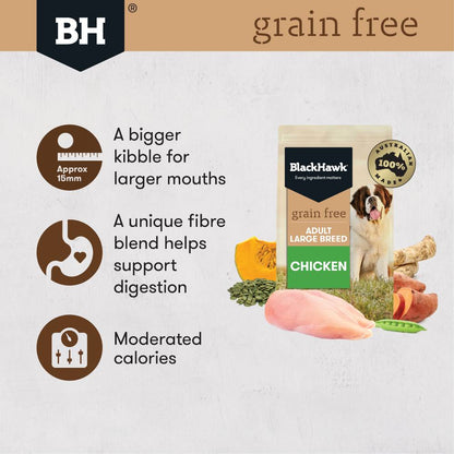 Black Hawk Dog Food LARGE BREED Adult Grain Free Chicken