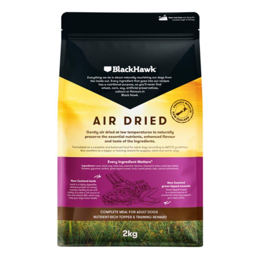 Black Hawk Air Dried Dog Food Lamb