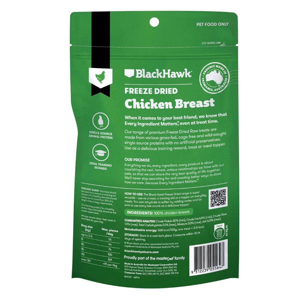 Black Hawk Freeze Dried Chicken Breast Dog Treats