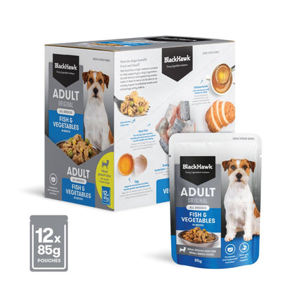 Black Hawk Adult Fish And Vegetables Wet Food Pouches