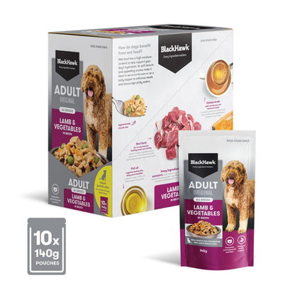 Black Hawk Adult Lamb and Vegetables Wet Food Pouches
