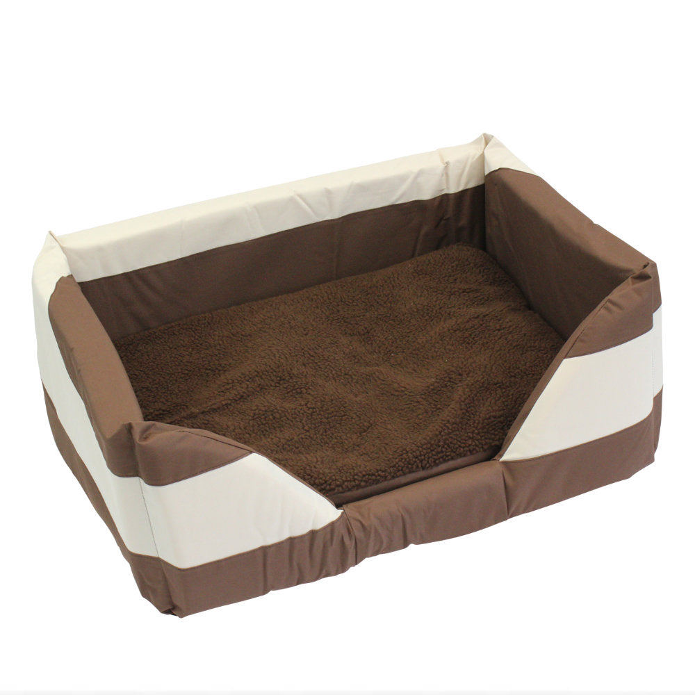 Walled Dog Bed in Brown