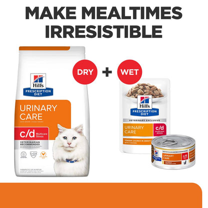 Hills Prescription Diet c/d Multicare Stress Urinary Care Chicken Vegetable Stew Canned Cat Food