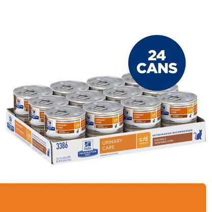 Hills Prescription Diet c/d Multicare Urinary Care Chicken Vegetable Stew Canned Cat Food