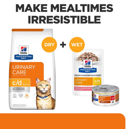 Hills Prescription Diet c/d Multicare Urinary Care Chicken Vegetable Stew Canned Cat Food