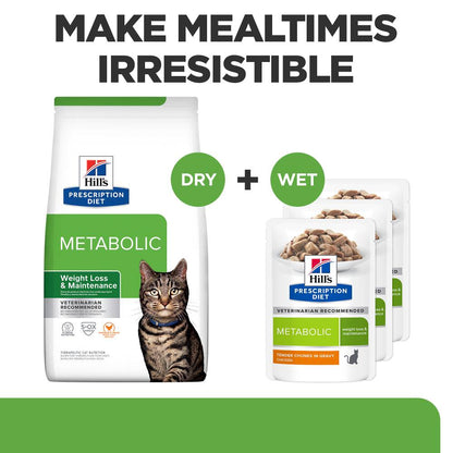 Hills Prescription Diet Metabolic Weight Management Cat Food Pouches