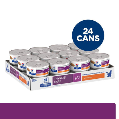 Hills Prescription Diet y/d Thyroid Care Canned Cat Food