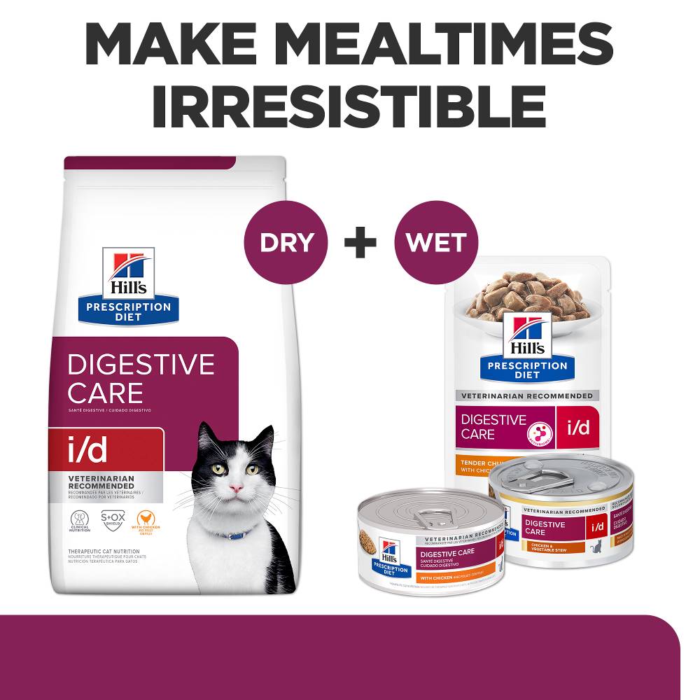 Hills Prescription Diet i/d Digestive Care Chicken Cat Food Pouches