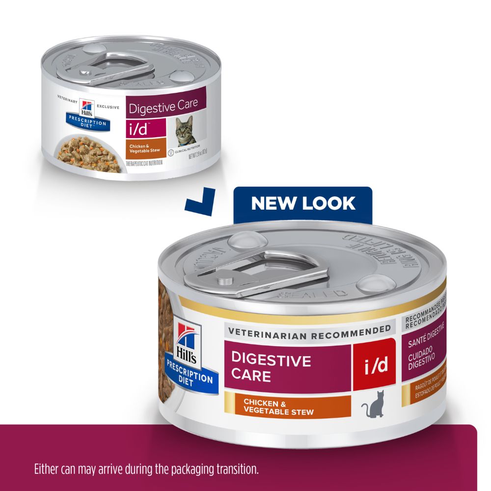 Hills Prescription Diet i/d Digestive Care Chicken Vegetable Stew Canned Cat Food