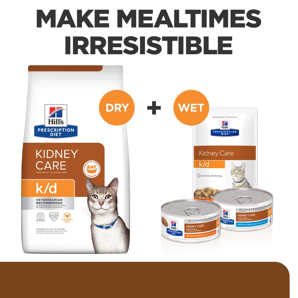 Hills Prescription Diet k/d Kidney Care Chicken Cat Food Pouches