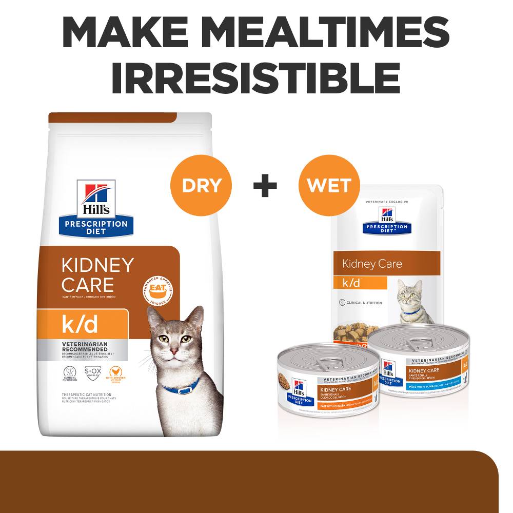Hills Prescription Diet k/d Kidney Care Chicken Vegetable Stew Canned Cat Food