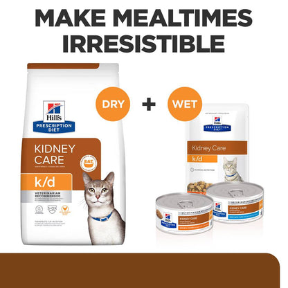 Hills Prescription Diet k/d Kidney Care Chicken Vegetable Stew Canned Cat Food