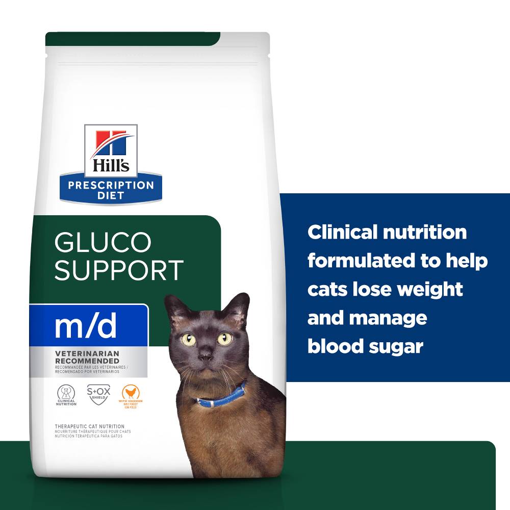 Hills Prescription Diet m/d GlucoSupport Weight Management Dry Cat Food