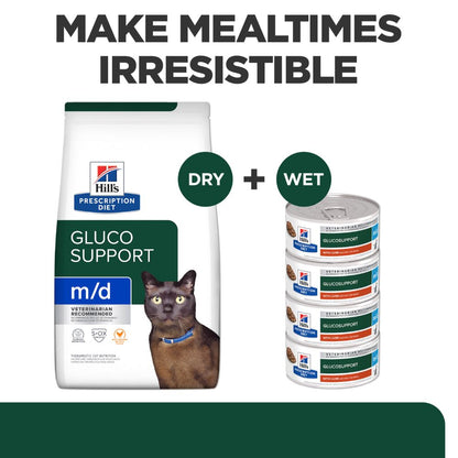 Hills Prescription Diet m/d Glucose/Weight Management Canned Cat Food