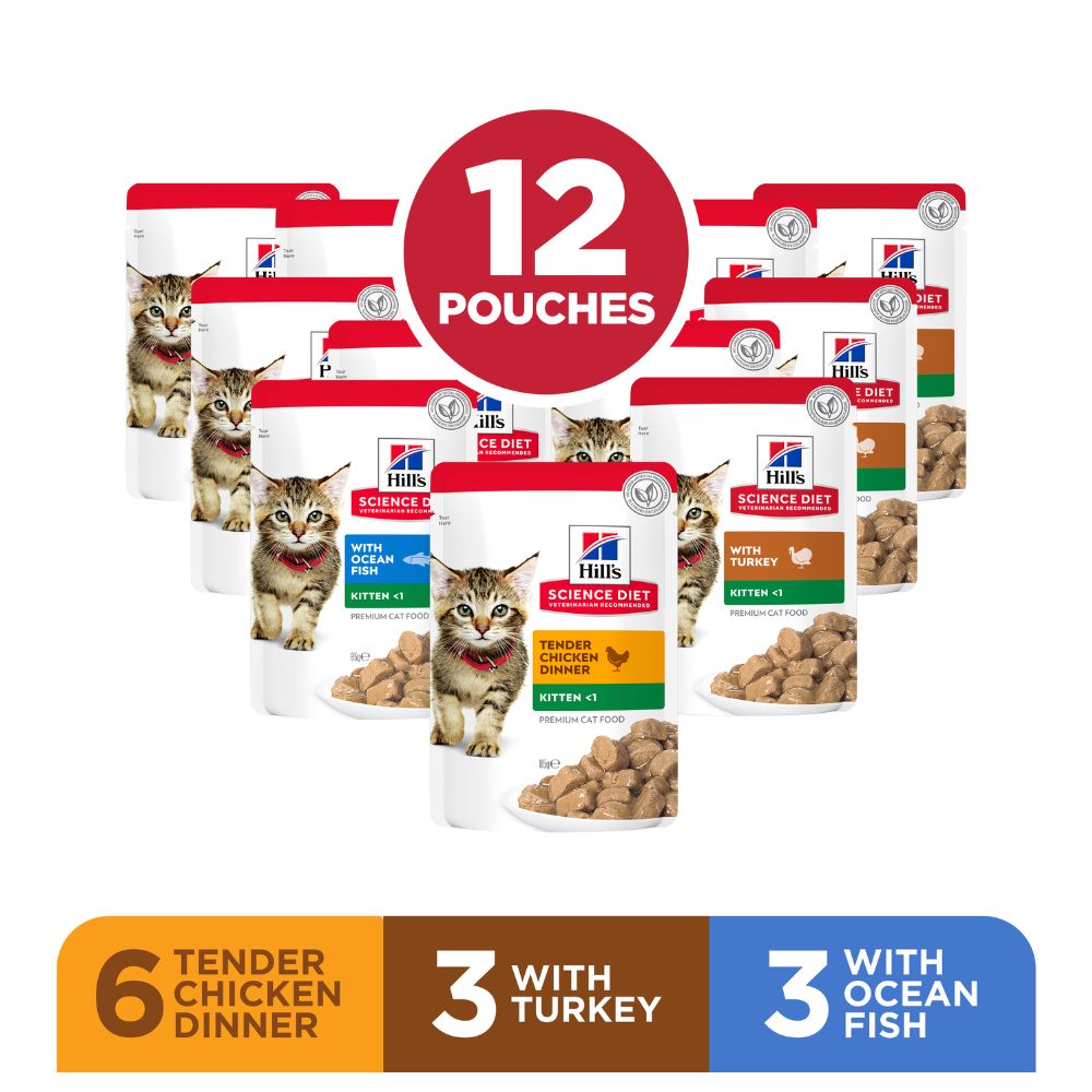 Hills Science Diet Kitten Favourite Selection Variety Pack Cat Food Pouches