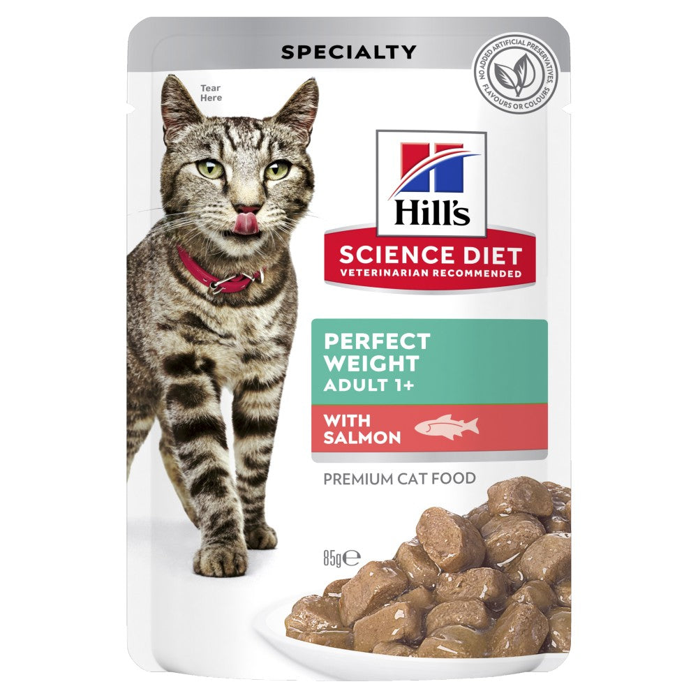 Hills Science Diet Adult Perfect Weight Salmon Cat Food Pouches