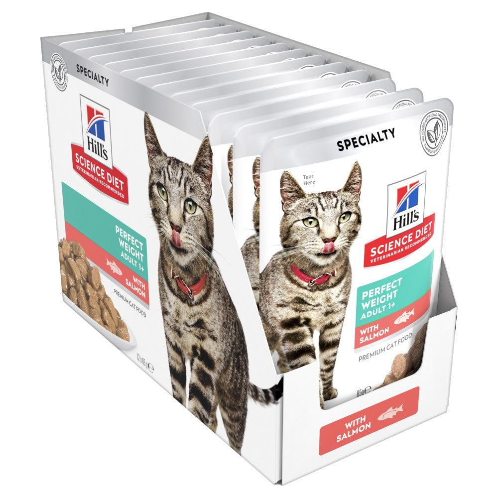Hills Science Diet Adult Perfect Weight Salmon Cat Food Pouches