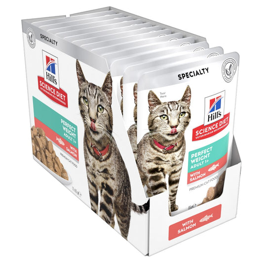 Hills Science Diet Adult Perfect Weight Salmon Cat Food Pouches