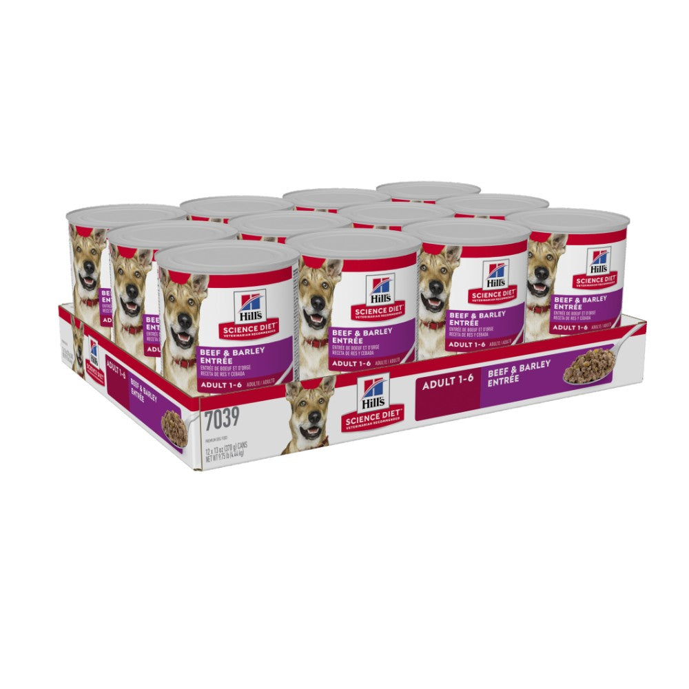 Hills Science Diet Adult Beef and Barley Entree Canned Dog Food