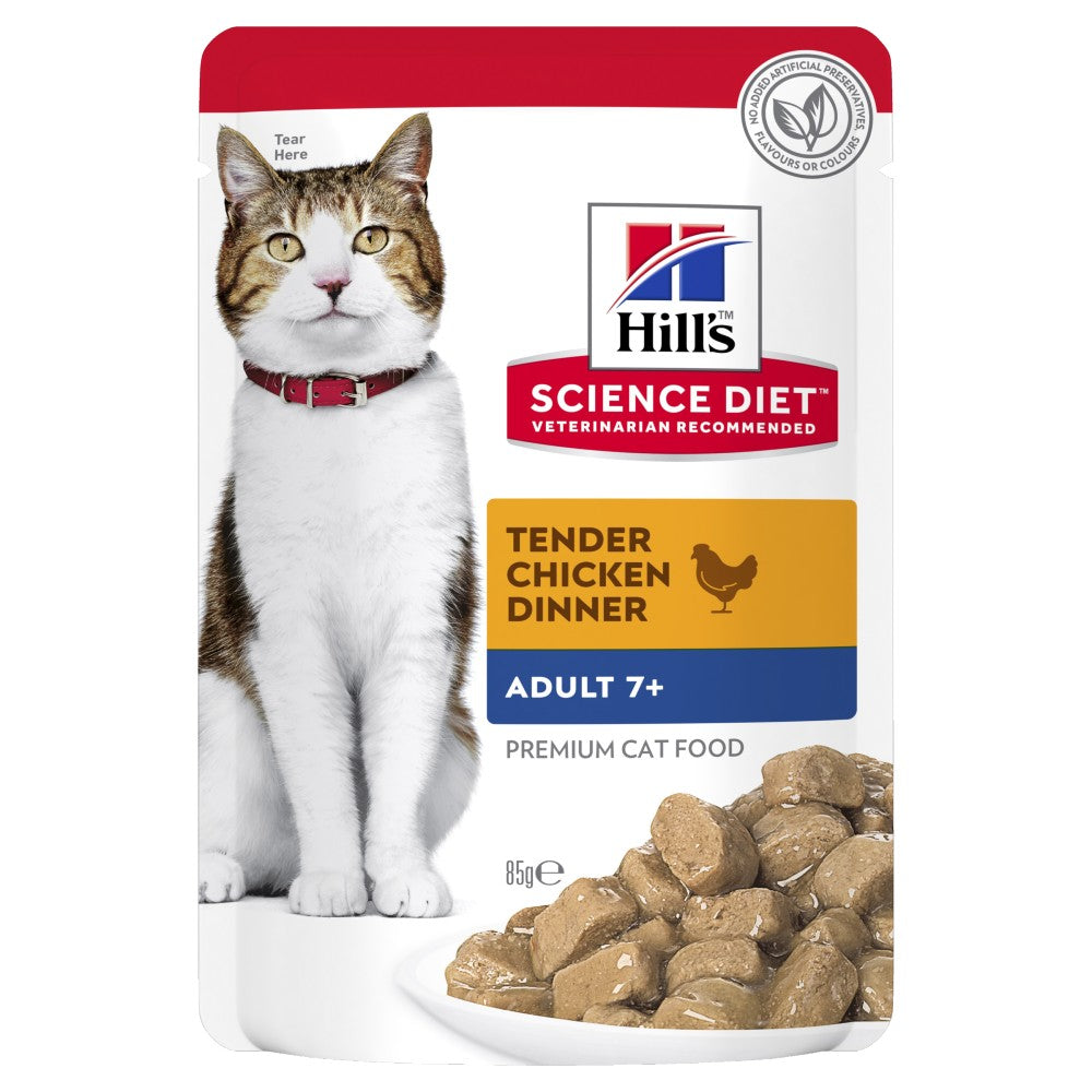 Hills Science Diet Adult 7+ Tender Chicken Cat Food Pouches