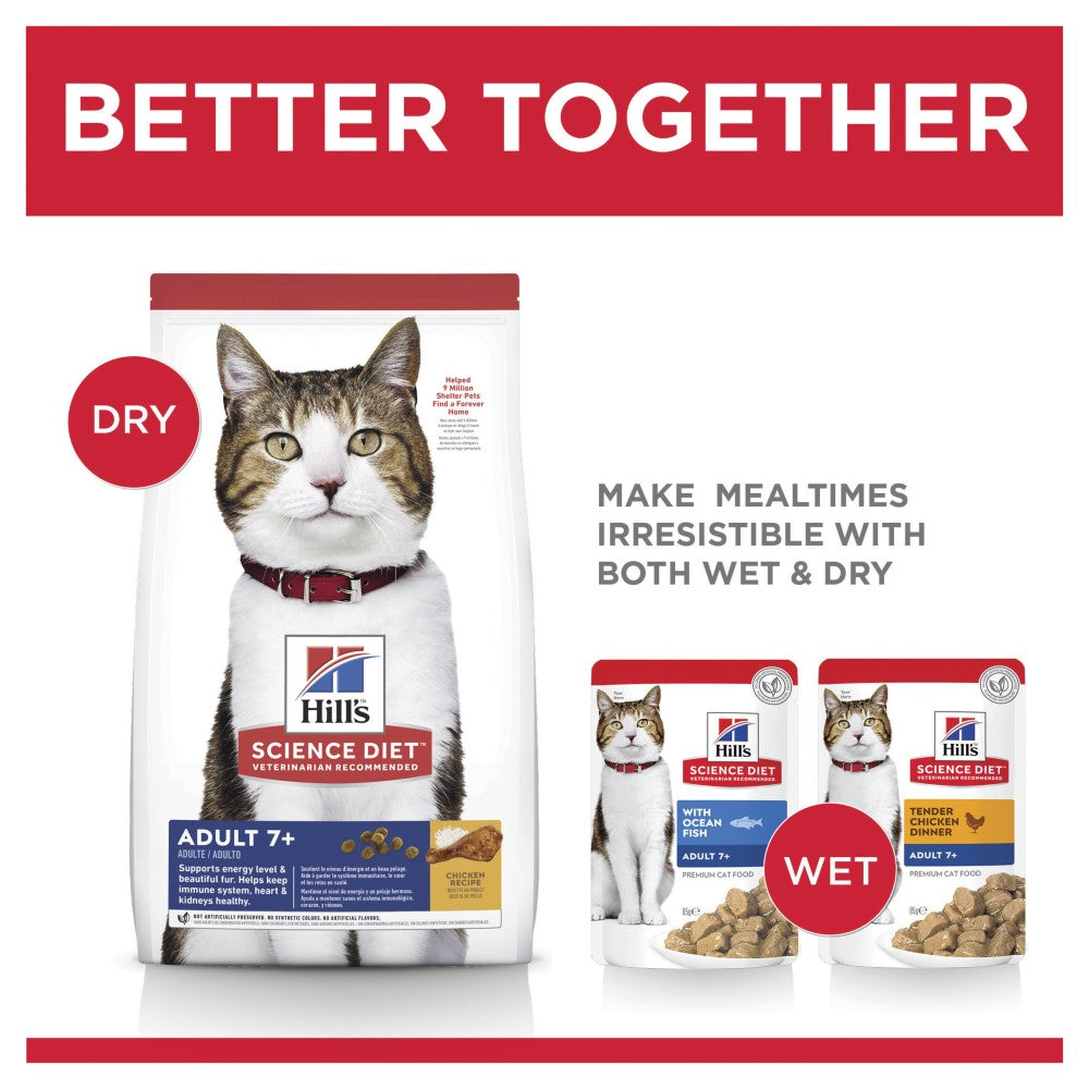 Hills Science Diet Adult 7+ Senior Dry Cat Food