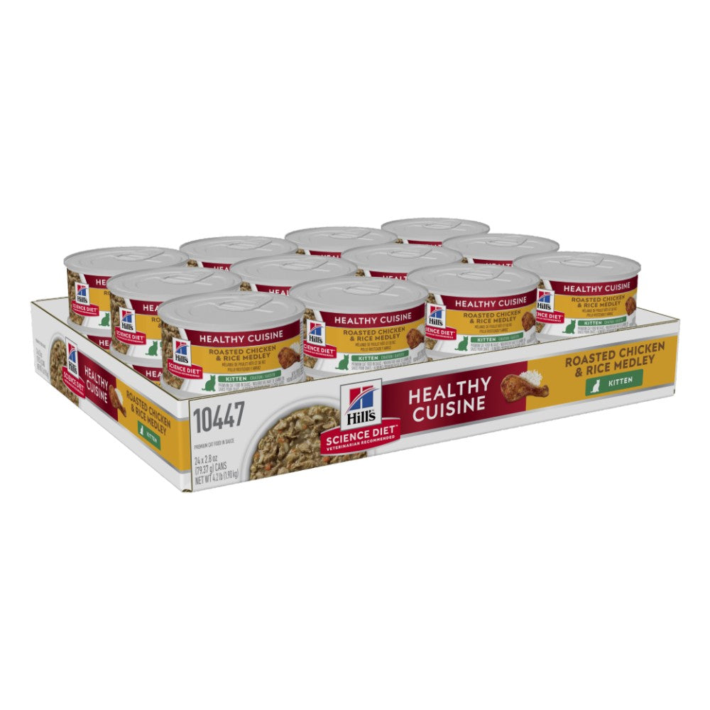 Hills Science Diet Kitten Healthy Cuisine Chicken and Rice Medley Canned Food