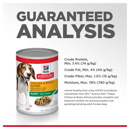 Hills Science Diet Puppy Chicken and Barley Entree Canned Food