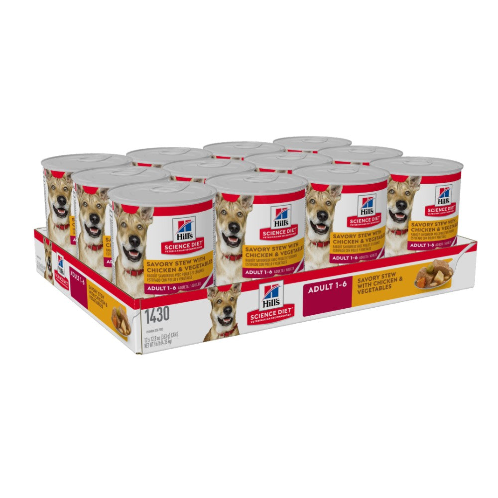 Hills Science Diet Adult Savory Stew Chicken and Vegetable Canned...