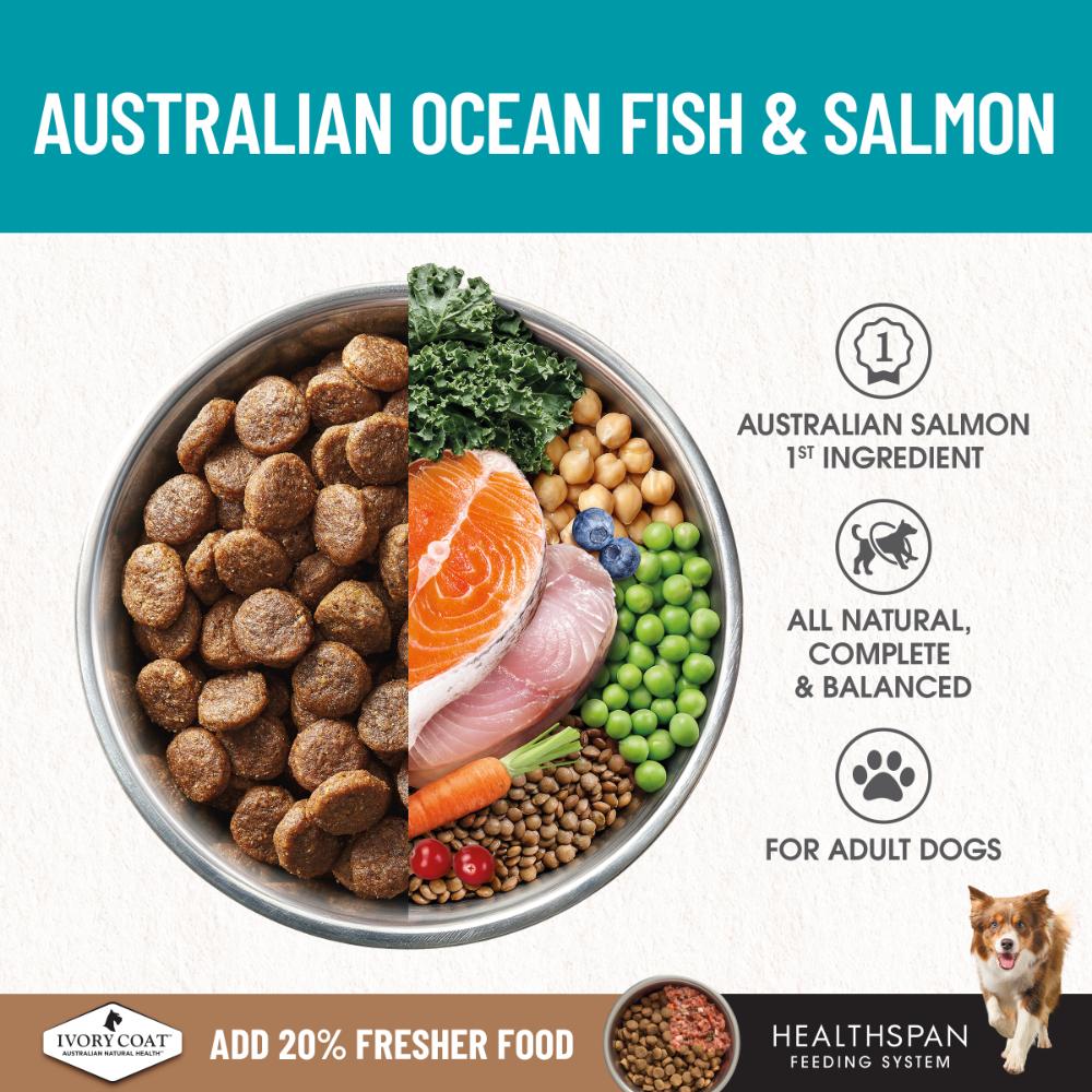 Ivory Coat Grain Free Adult Dog Sensitive Ocean Fish and Salmon