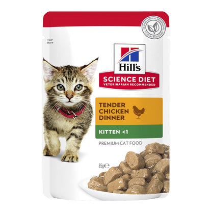Hills Science Diet Kitten Chicken Cat Food Pouches