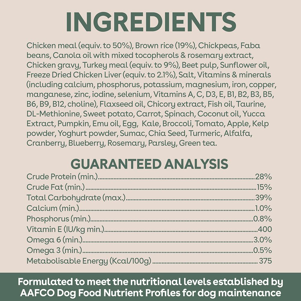 PureLife Freeze-Dried Raw-Coated Chicken and Turkey Adult Dog Food