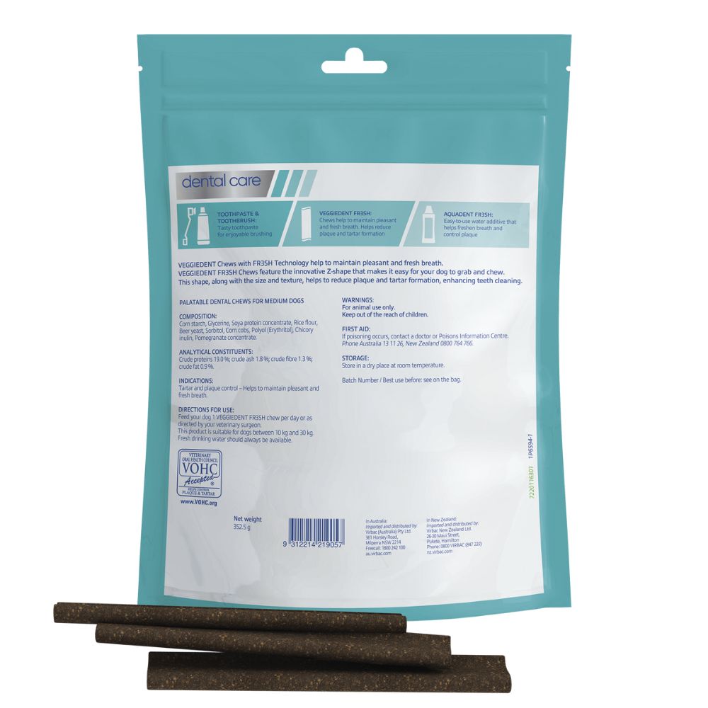 Veggiedent FR3SH Medium Dental Chews