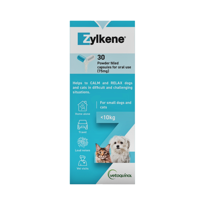 ZYLKENE SMALL DOG AND CAT UNDER 10KG 75MG CAPSULES