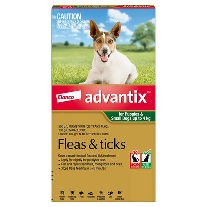 Advantix Puppies and Small Under 4kg Green