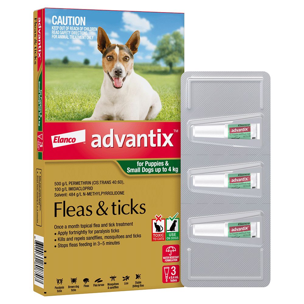 Advantix Puppies and Small Under 4kg Green