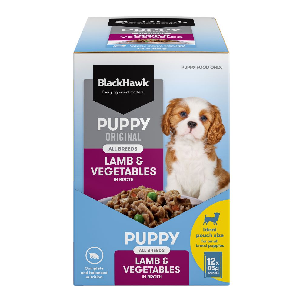 Black Hawk Puppy Lamb And Vegetables Wet Food Pouches