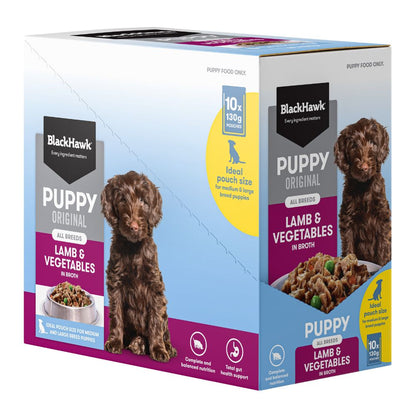 Black Hawk Puppy Lamb And Vegetables Wet Food Pouches