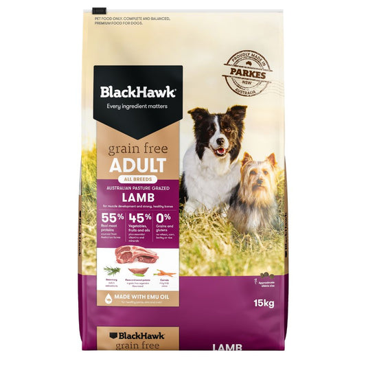 Black Hawk Adult Dog Food Grain Free Lamb
