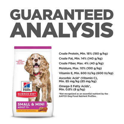 Hills Science Diet Adult Small and Mini 11+ Senior Dry Dog Food