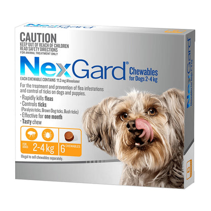 NexGard Very Small 2-4kg Orange