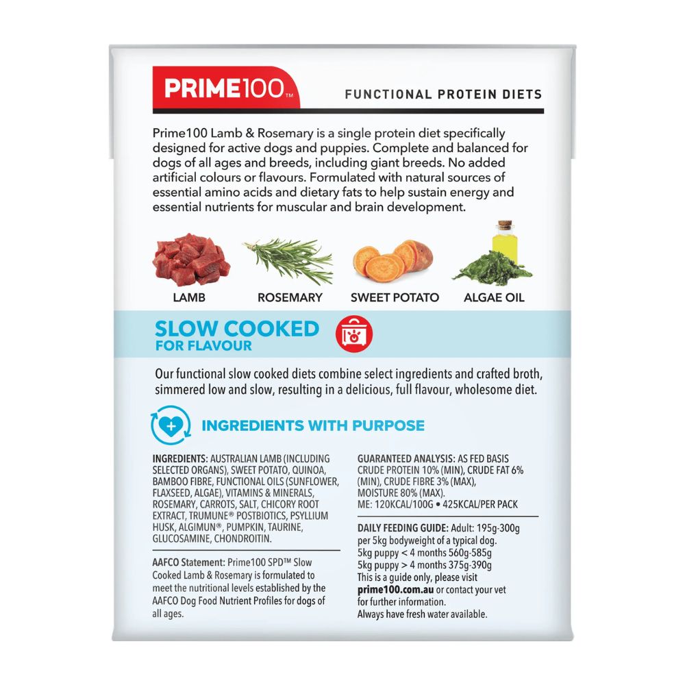 Prime100 SPD Slow Cooked Lamb & Blueberry Wet Puppy Food