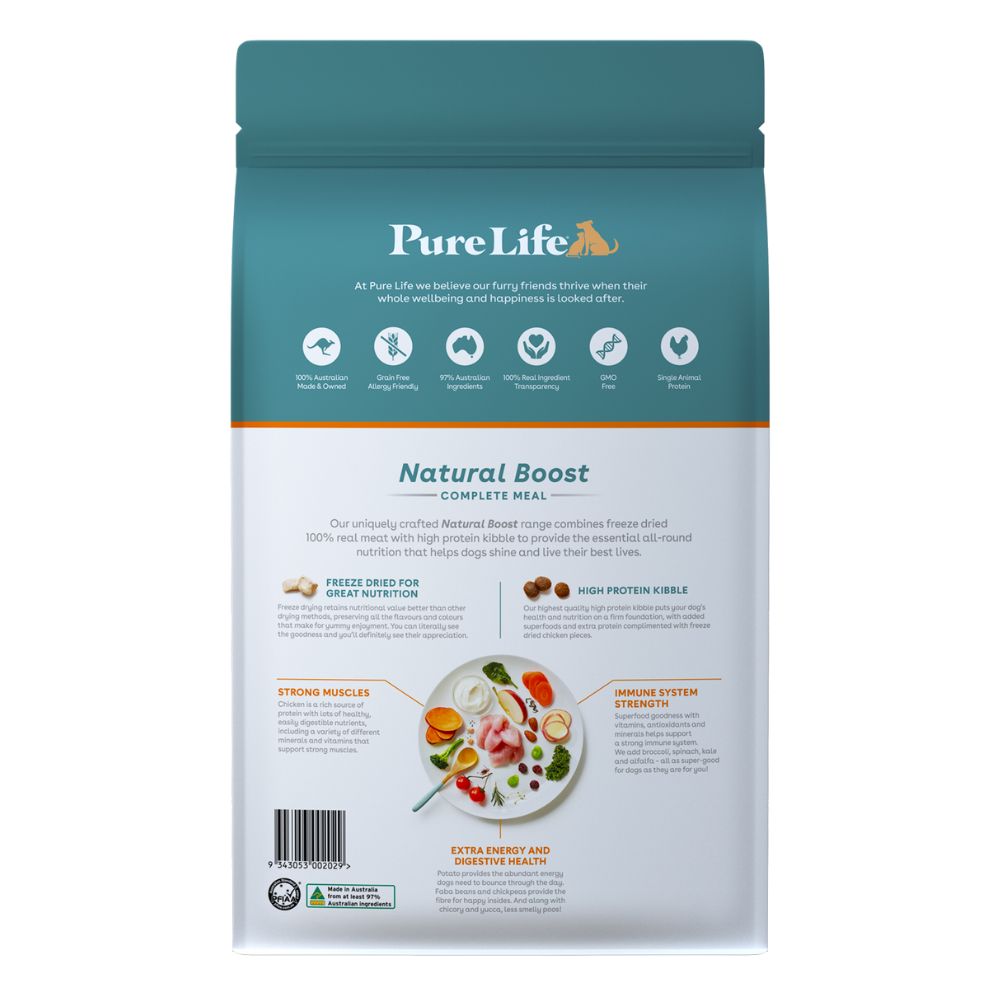 PureLife Natural Boost Chicken Freeze Dried Adult Dog Food