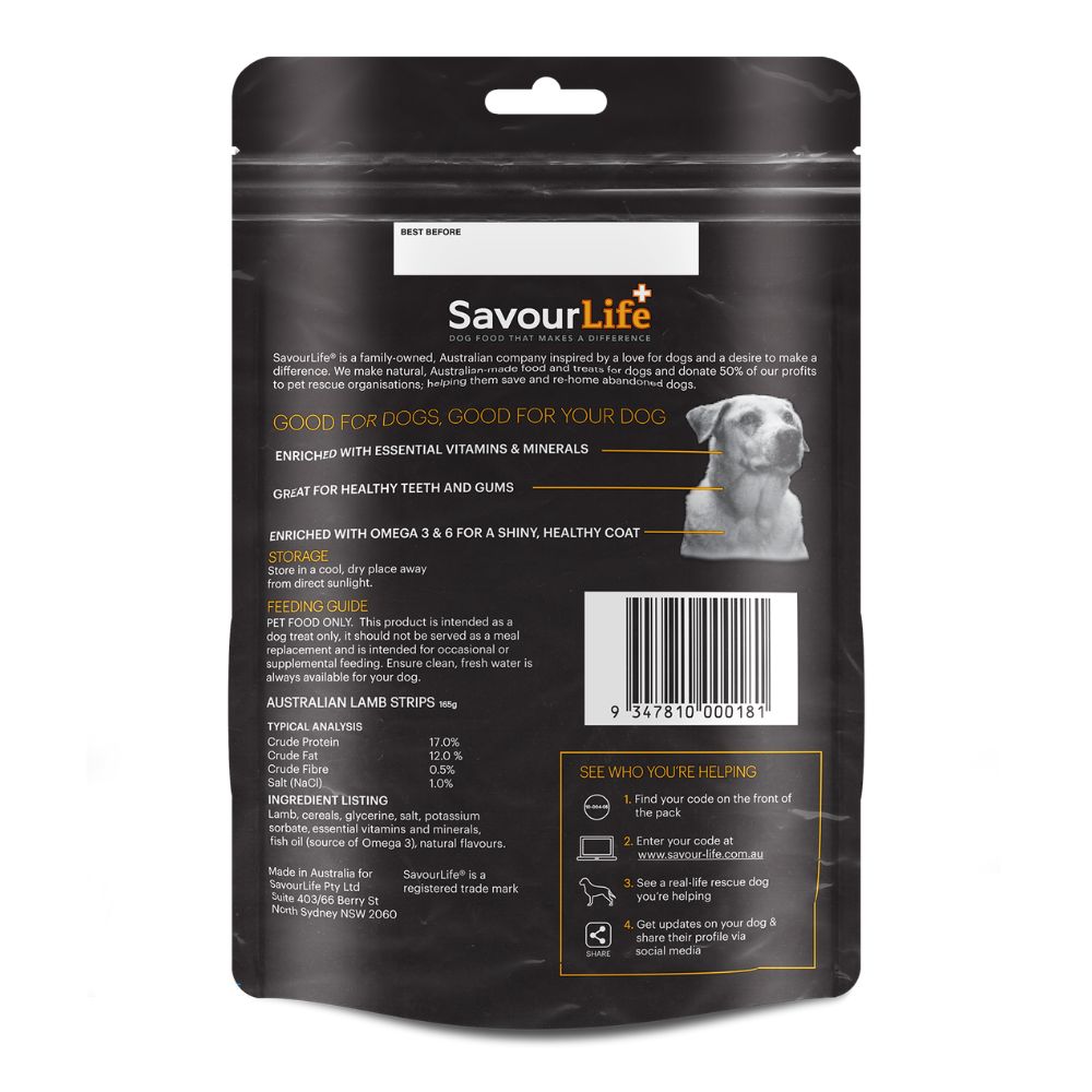 SavourLife Natural Treats Australian Lamb Strips