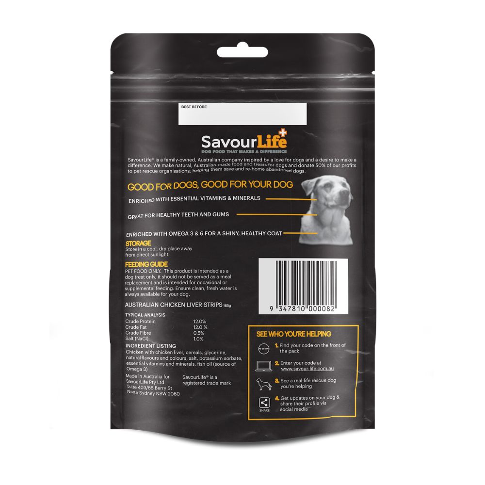 SavourLife Natural Treats Australian Chicken Liver Strips