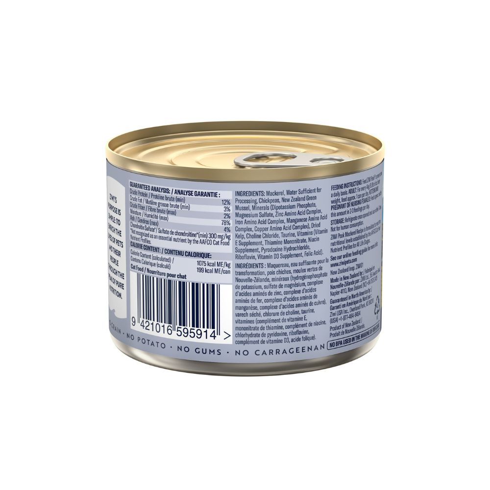 Ziwi Peak Mackerel Adult Cat Canned Food